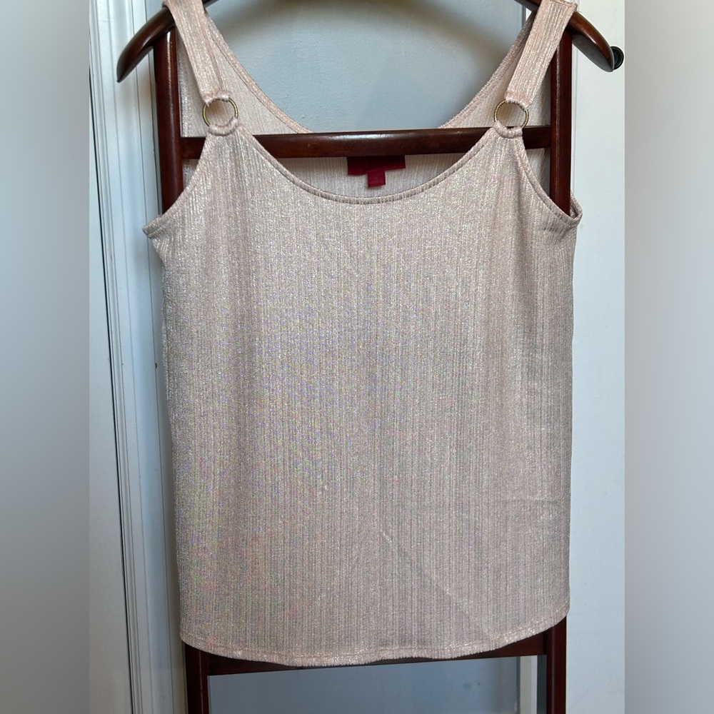 58.  Jennifer Lopez Elegant Cream Sleeveless Top